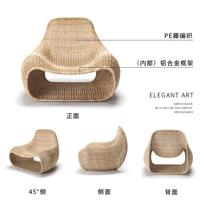 Sedia per il Tempo Libero in Rattan - Eleganza e Comfort per Ogni Ambiente