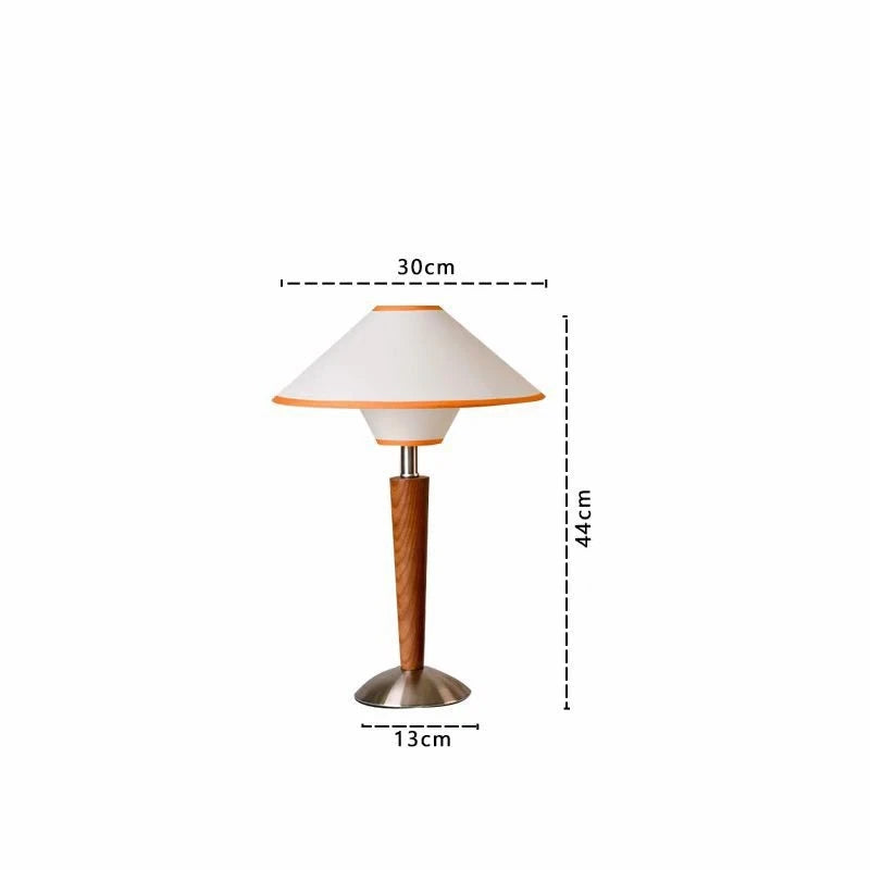 Eleganza Contemporanea con Lampada da Tavolo in Legno e Tessuto