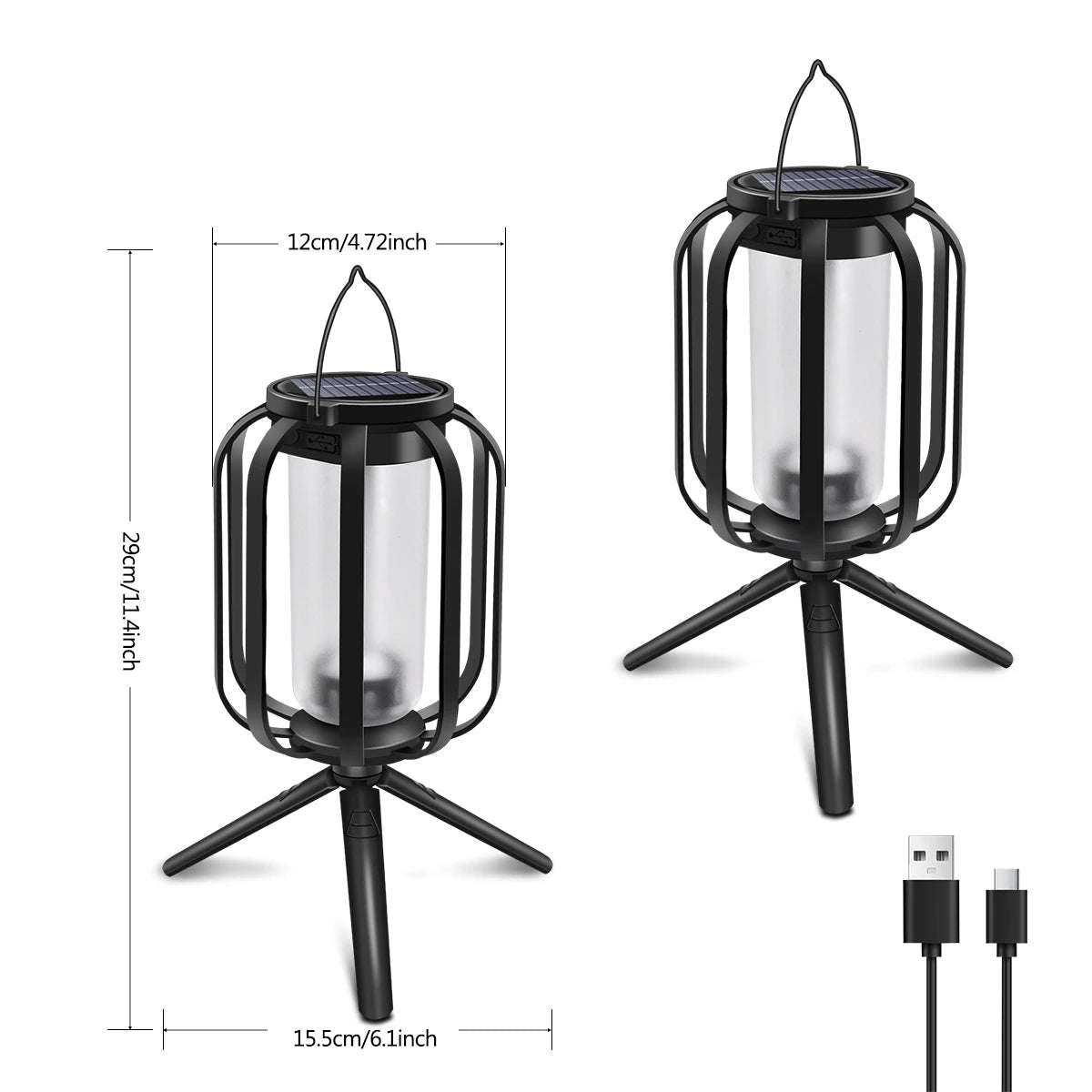 Lanterna Solare Impermeabile - Eleganza e Versatilità per i Tuoi Spazi Esterni