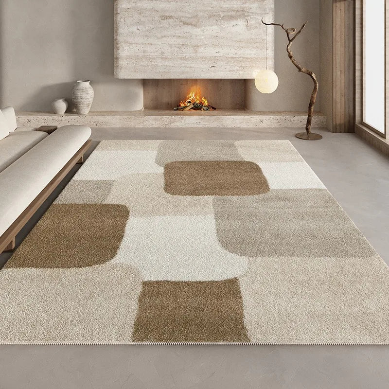 Tappeto Geometrico Crema e Marrone - Eleganza e Comfort per Ogni Stanza