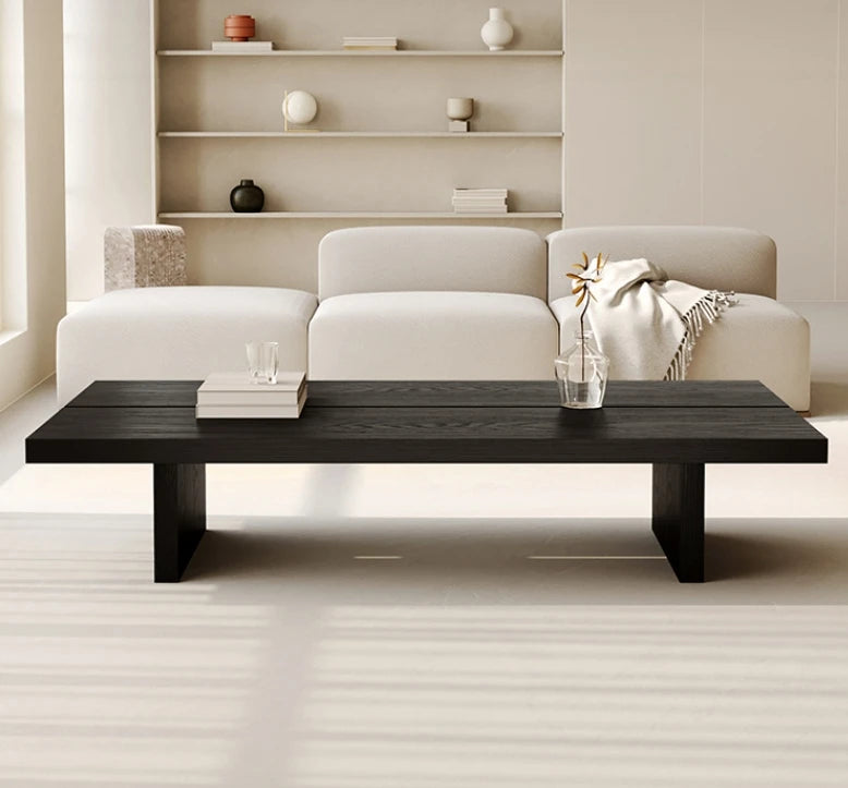 Tavolino da Caffè in Legno Massello - Design Moderno per Soggiorno, Balcone e Piccoli Spazi