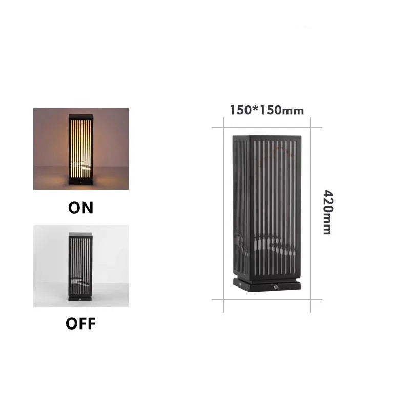 Lampada da Giardino in Marmo e Acciaio - Eleganza e Resistenza per gli Spazi Esterni