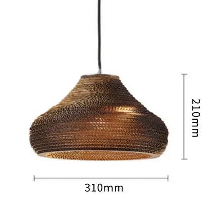 Lampada a Globo in Carta Ondulata - Eleganza Naturale per Ogni Ambiente