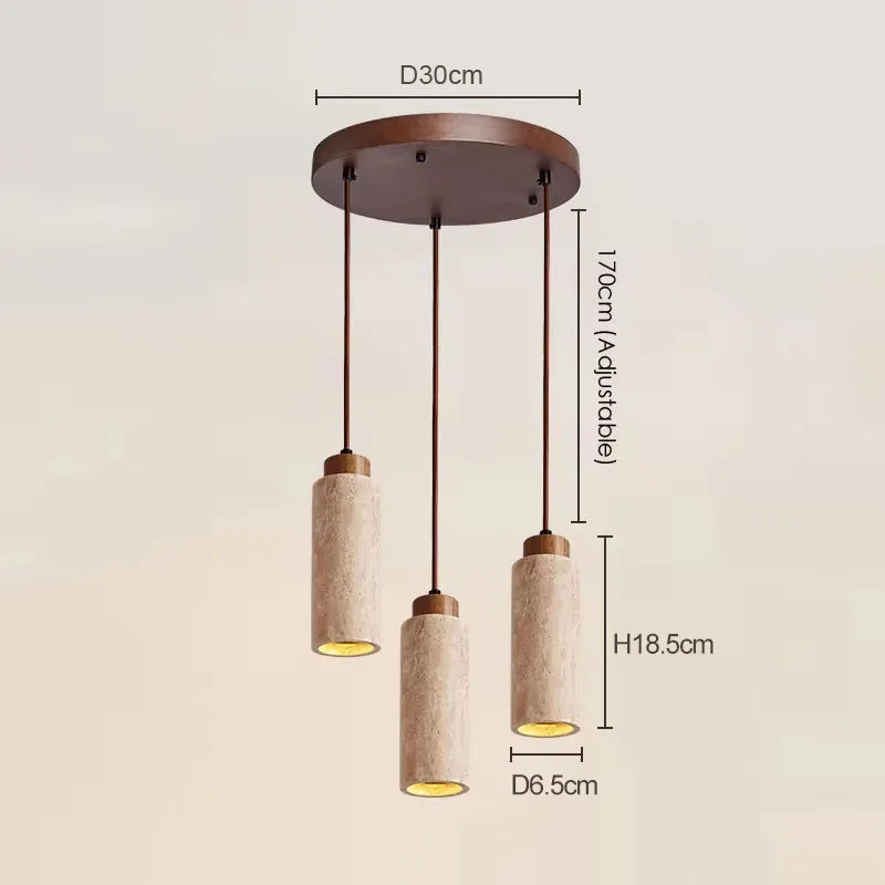 Lampadario in Marmo Giallo a 3 Teste - Eleganza e Raffinatezza per Ogni Ambiente