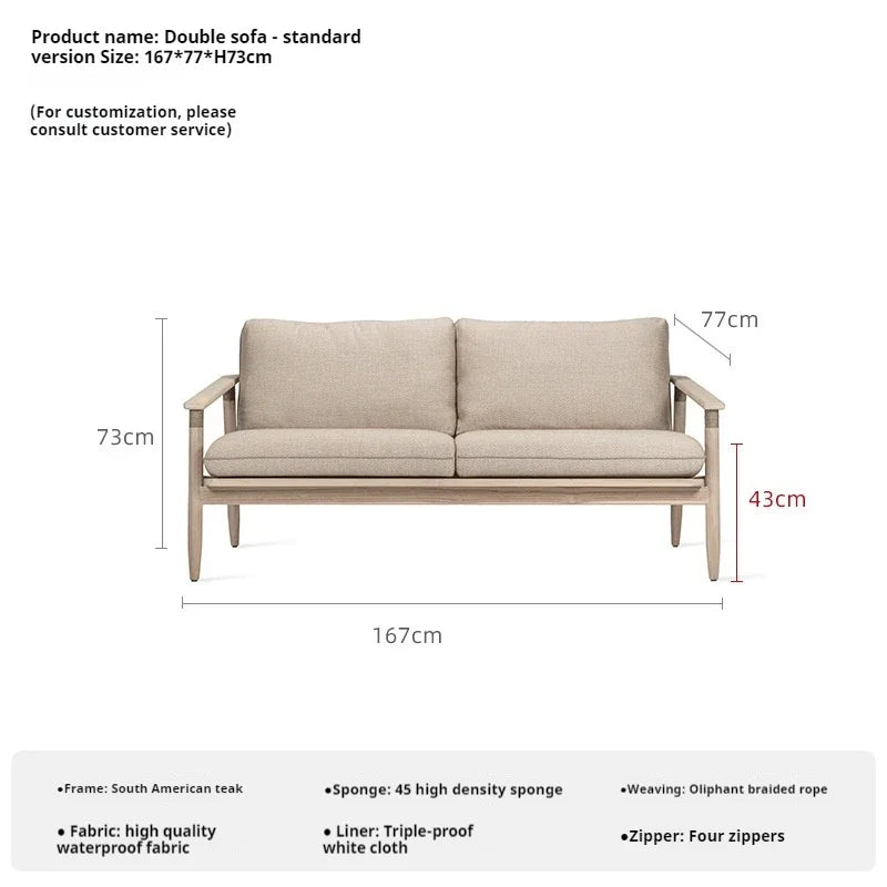 Divano da Esterno in Teak e Vite - Eleganza e Comfort per Ogni Ambiente