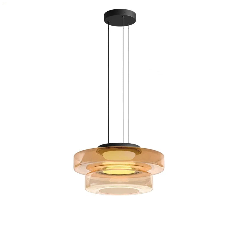 Lampadario Minimalista Italiano in Vetro - Design Moderno per Bar e Ristoranti