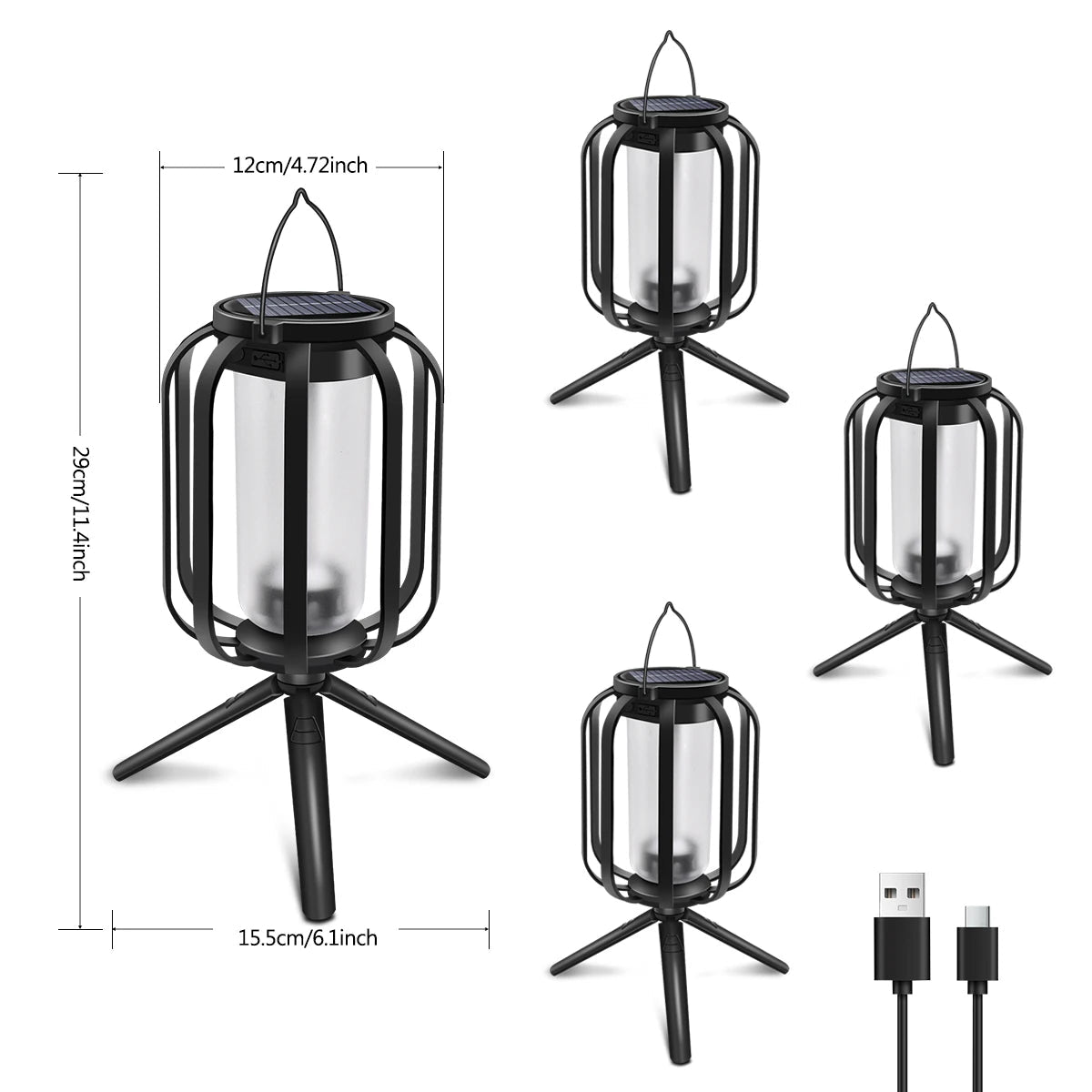 Lanterna Solare Impermeabile - Eleganza e Versatilità per i Tuoi Spazi Esterni