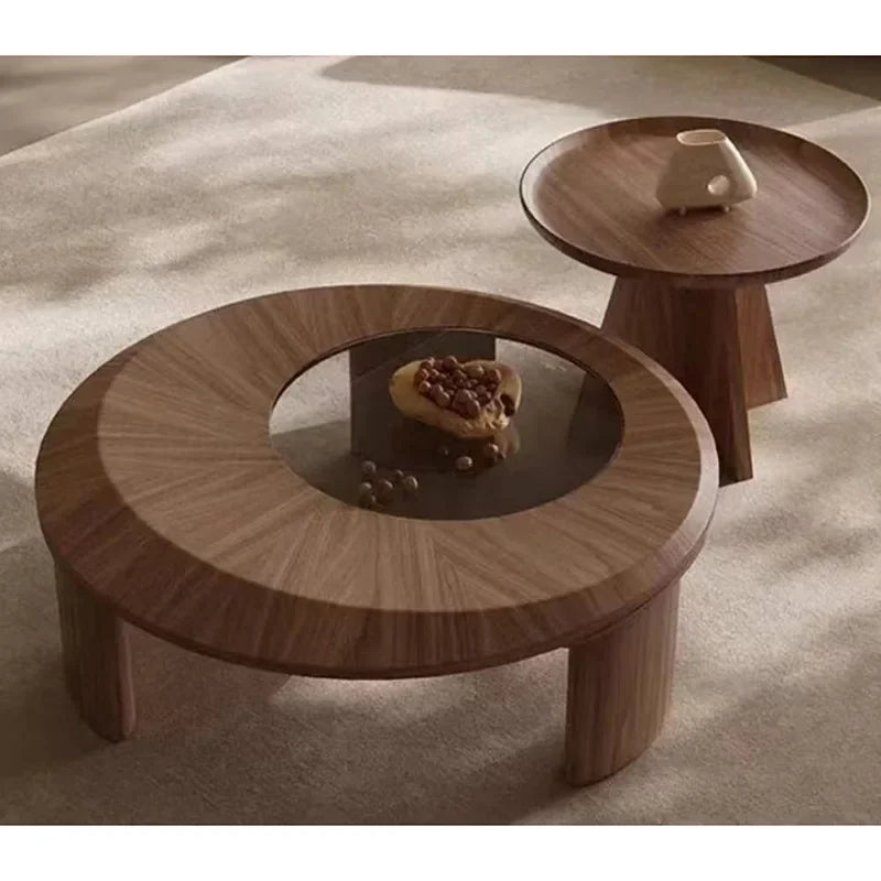 Tavolini da Caffè Moderni e Minimalisti in Noce e Vetro - Eleganza e Funzionalità per Ogni Ambiente