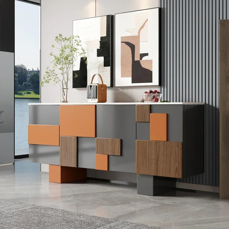 Credenza di Lusso in Mogano - Eleganza Italiana per un Ingresso Moderno