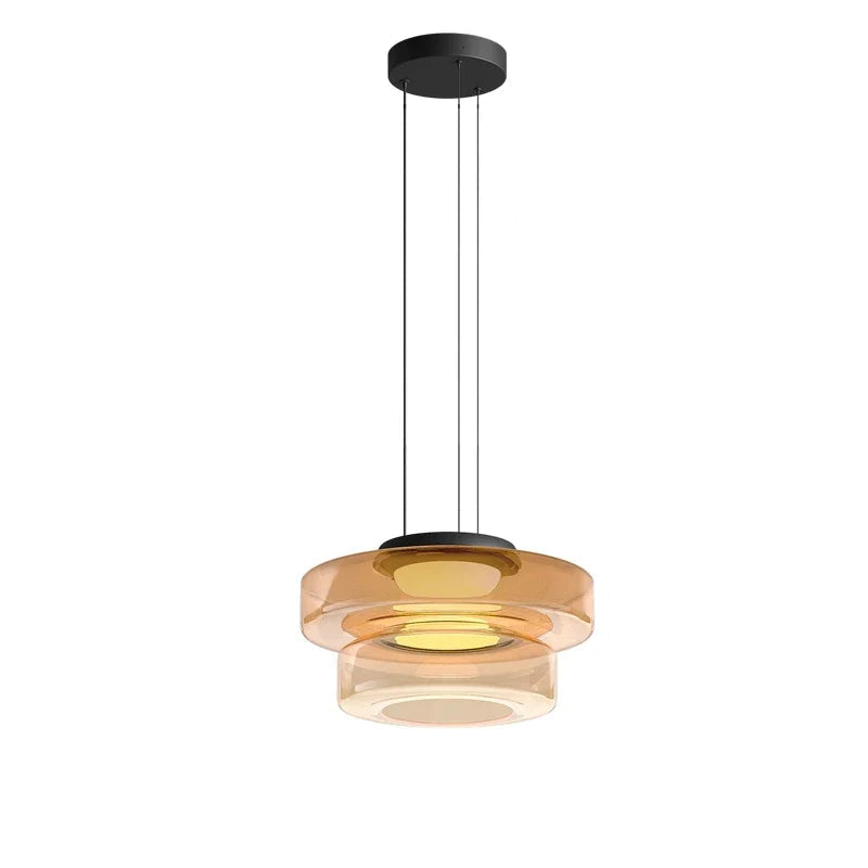 Lampadario Minimalista Italiano in Vetro - Design Moderno per Bar e Ristoranti