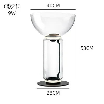 Lampada da Terra in Vetro di Design Italiano – Eleganza senza Tempo per la Tua Casa
