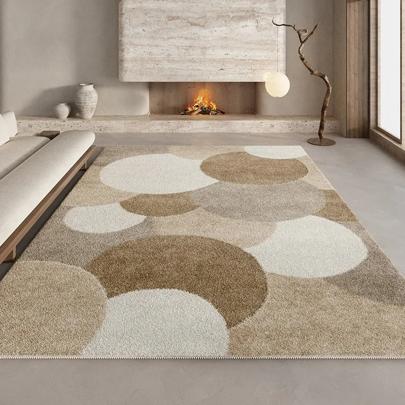 Tappeto Geometrico Crema e Marrone - Eleganza e Comfort per Ogni Stanza