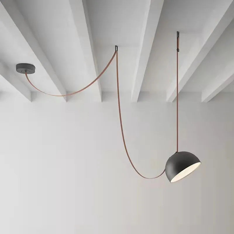 Lampada a Sospensione in Pelle Artificiale – Eleganza Moderna per la Tua Casa