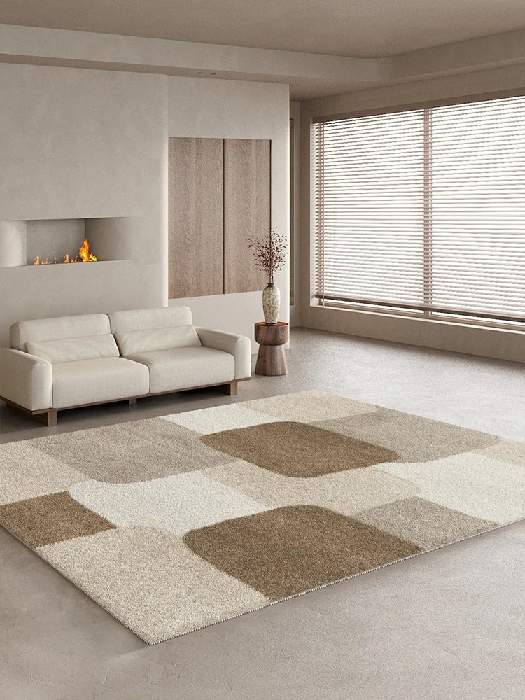Tappeto Geometrico Crema e Marrone - Eleganza e Comfort per Ogni Stanza