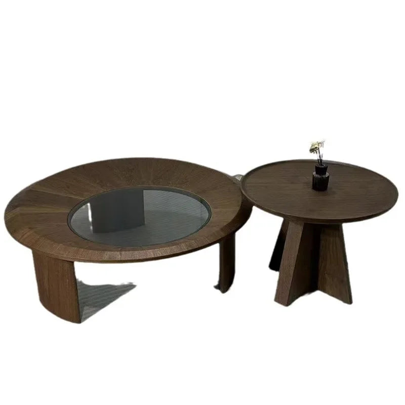 Tavolini da Caffè Moderni e Minimalisti in Noce e Vetro - Eleganza e Funzionalità per Ogni Ambiente