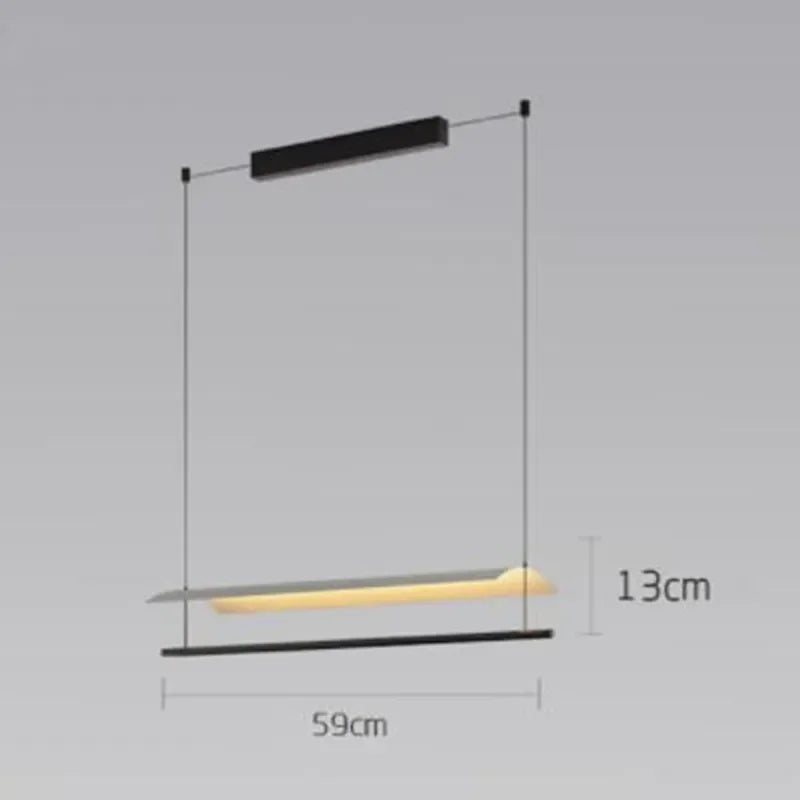Lampadario Minimalista Scandinavo - Design Lungo e Moderno per Ristoranti e Uffici