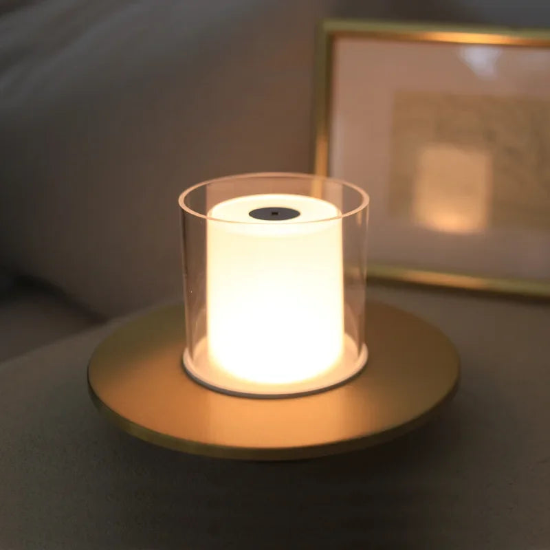 Lampada da Notte Dimmerabile con Sensore a Infrarossi - Atmosfera Romantica a Lume di Candela