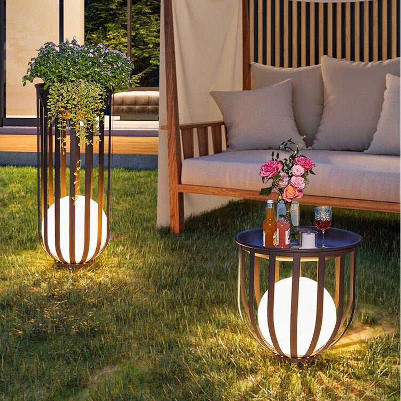 Lampada da Tavolo da Giardino Solare - Design Moderno e Impermeabile per Esterni
