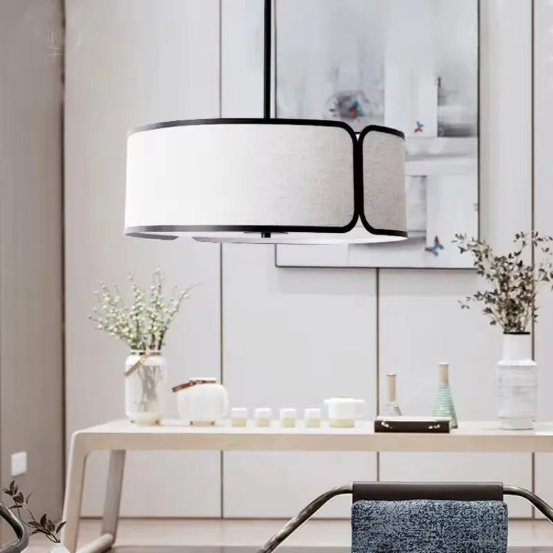 Lampadario Circolare in Tessuto: Design Zen e Moderno per la Tua Casa