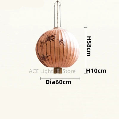 Lampada Lanterna in Tessuto Asiatico - Eleganza Retrò per Ogni Ambiente