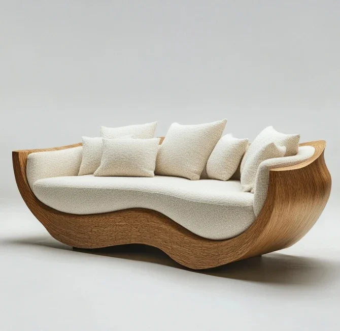 Divano Curvo in Teak - Eleganza e Comfort per il Tuo Spazio Esterno