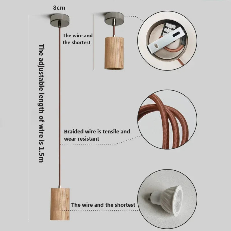 Lampada a Sospensione Nordica in Legno - Eleganza e Raffinatezza per Ogni Ambiente