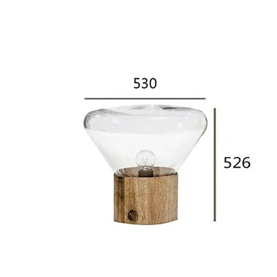 Lampada da Terra Moderna in Legno e Vetro - Eleganza e Creatività per Ogni Ambiente