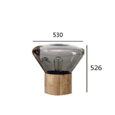 Lampada da Terra Moderna in Legno e Vetro - Eleganza e Creatività per Ogni Ambiente