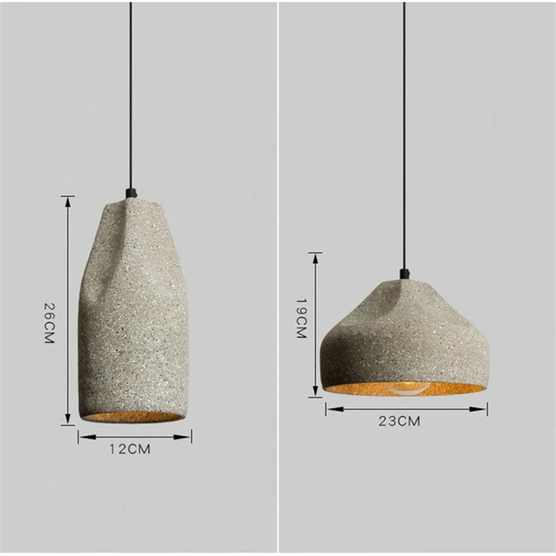 Lampada a Sospensione in Cemento Industriale - Eleganza e Raffinatezza per Ogni Ambiente