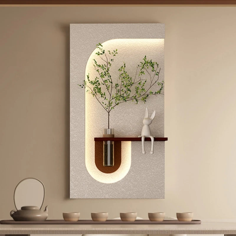 Lampada da Parete a LED con Pianta Verde: Illuminazione Moderna e Design Naturale per la Tua Casa