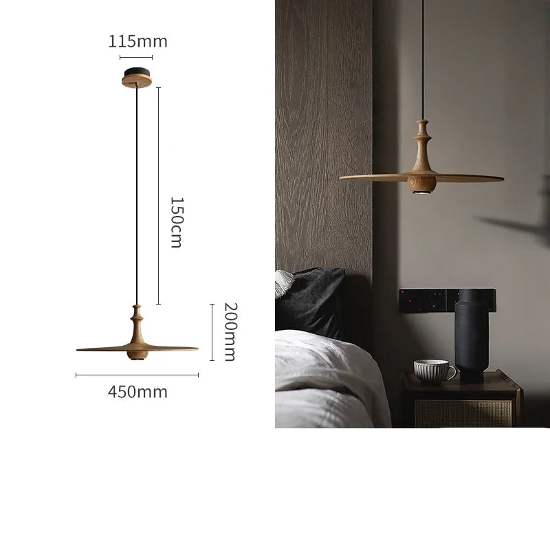 Stile Moderno con Lampada a Sospensione in Legno e Bambù