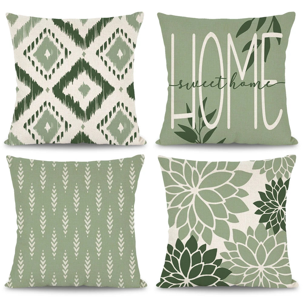 Federa Verde Bohemien - Eleganza Geometrica per la Tua Casa