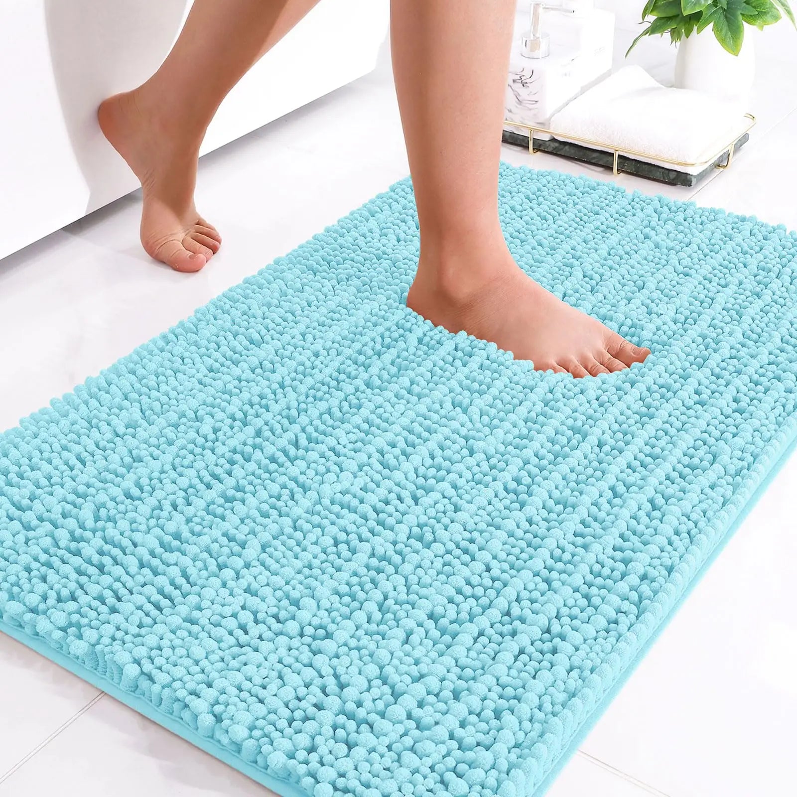 Tappetino da Bagno in Ciniglia di Lusso: Comfort e Eleganza per la Tua Doccia