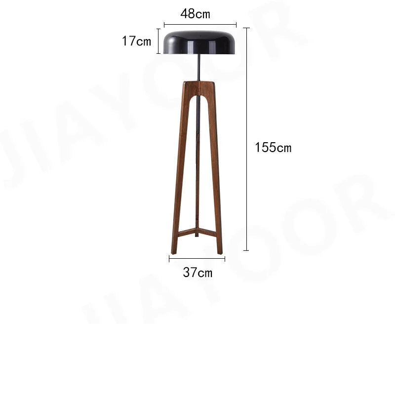 Eleganza Retrò con Lampada da Terra in Legno Massello