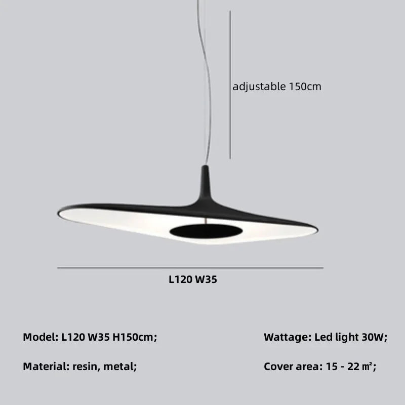 Lampada a Sospensione in Resina Wabi-Sabi – Design Nordico e Luce Variabile