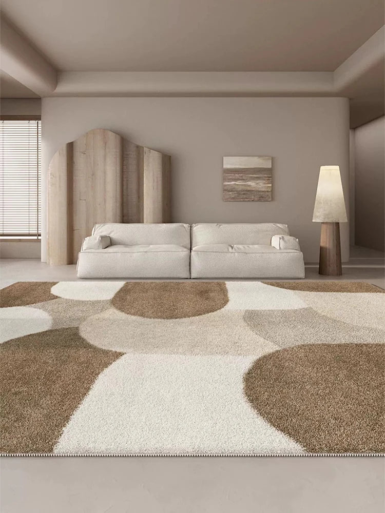 Tappeto Geometrico Crema e Marrone - Eleganza e Comfort per Ogni Stanza