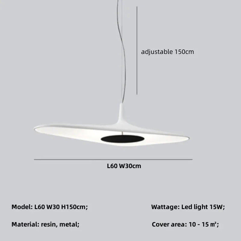 Lampada a Sospensione in Resina Wabi-Sabi – Design Nordico e Luce Variabile