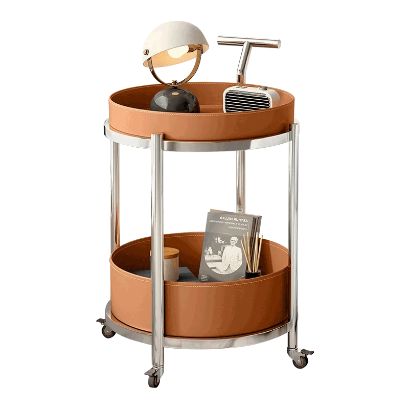 Tavolino Portaoggetti in Pelle Sella Italiana: Eleganza e Funzionalità per il Tuo Soggiorno