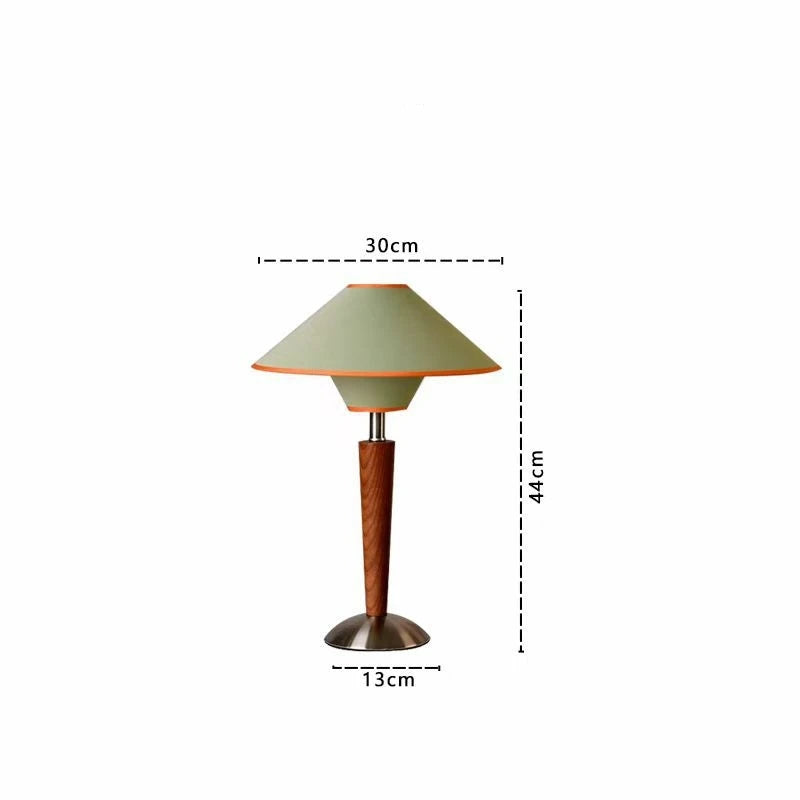 Eleganza Contemporanea con Lampada da Tavolo in Legno e Tessuto