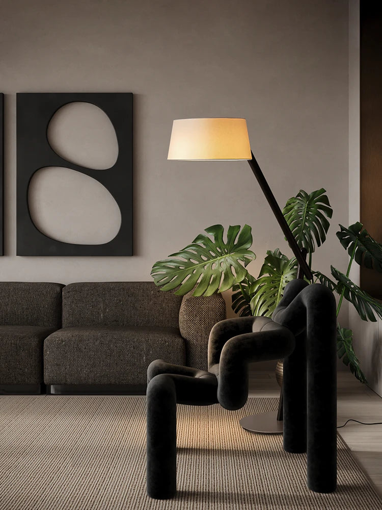 Lampada da Terra a Pesca in Legno Massello - Eleganza e Stile per Ogni Ambiente