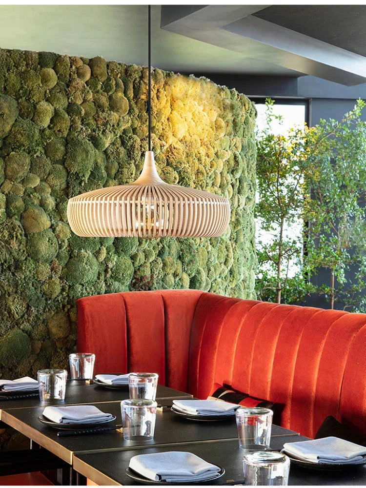 Lampada a Sospensione Clava Dine Log – Design Naturale e Atmosfera Accogliente
