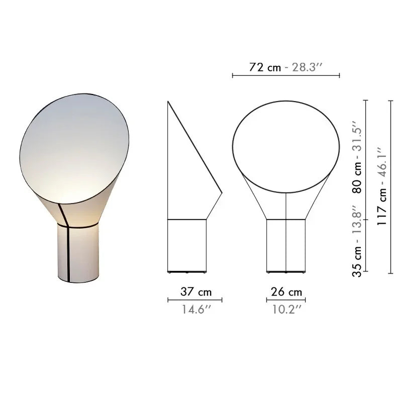 Lampada da Terra Wabi-Sabi - Eleganza Nordica per Ambienti di Fascia Alta