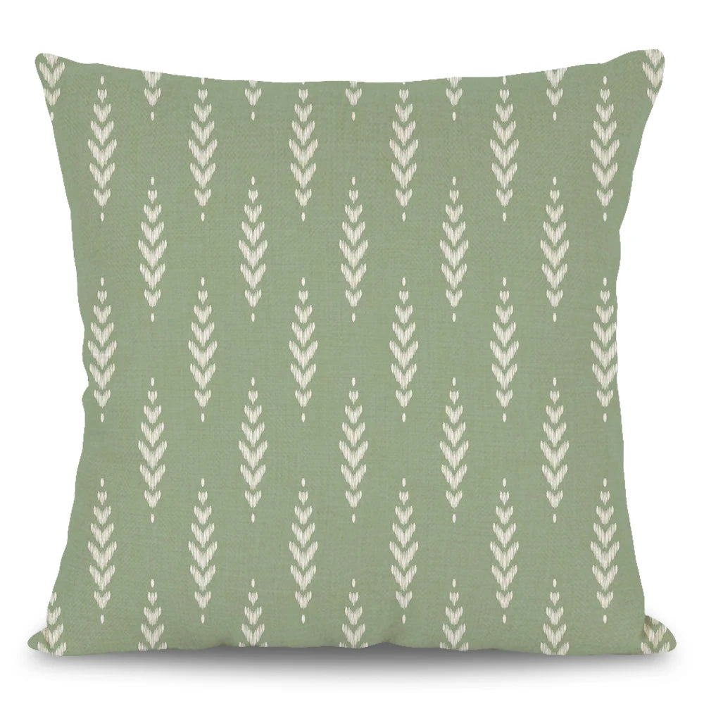 Federa Verde Bohemien - Eleganza Geometrica per la Tua Casa
