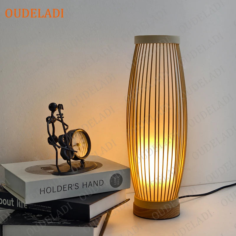 Lampada da Comodino Zen in Bambù - Eleganza e Serenità per Ogni Ambiente