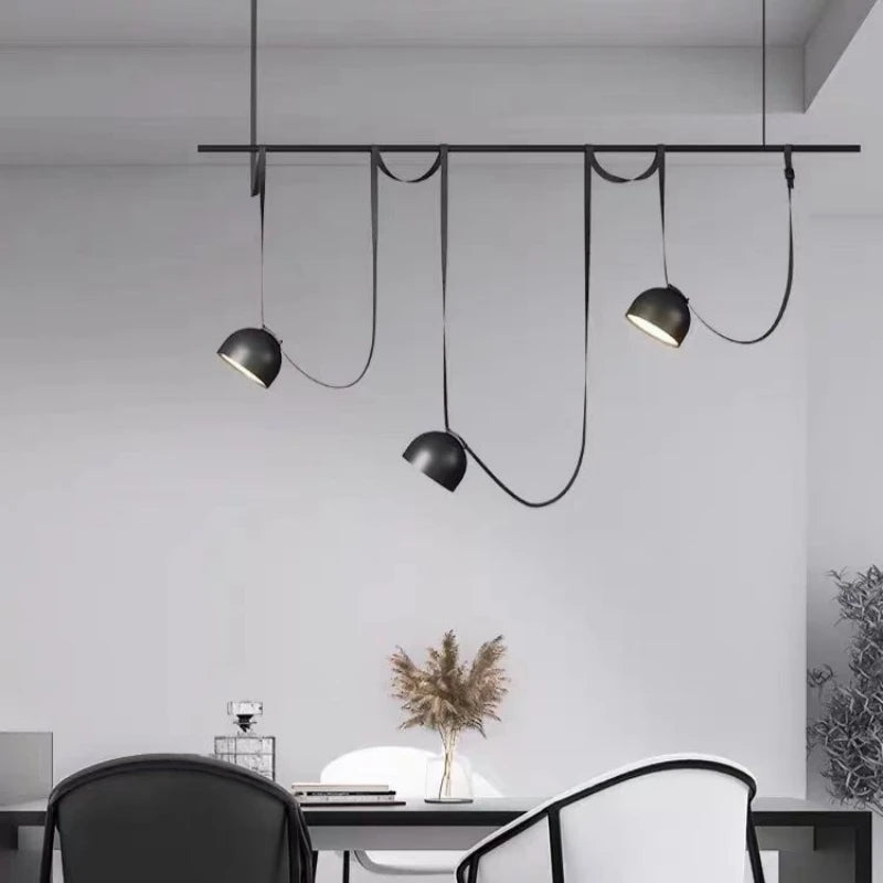 Lampada a Sospensione in Pelle Artificiale – Eleganza Moderna per la Tua Casa
