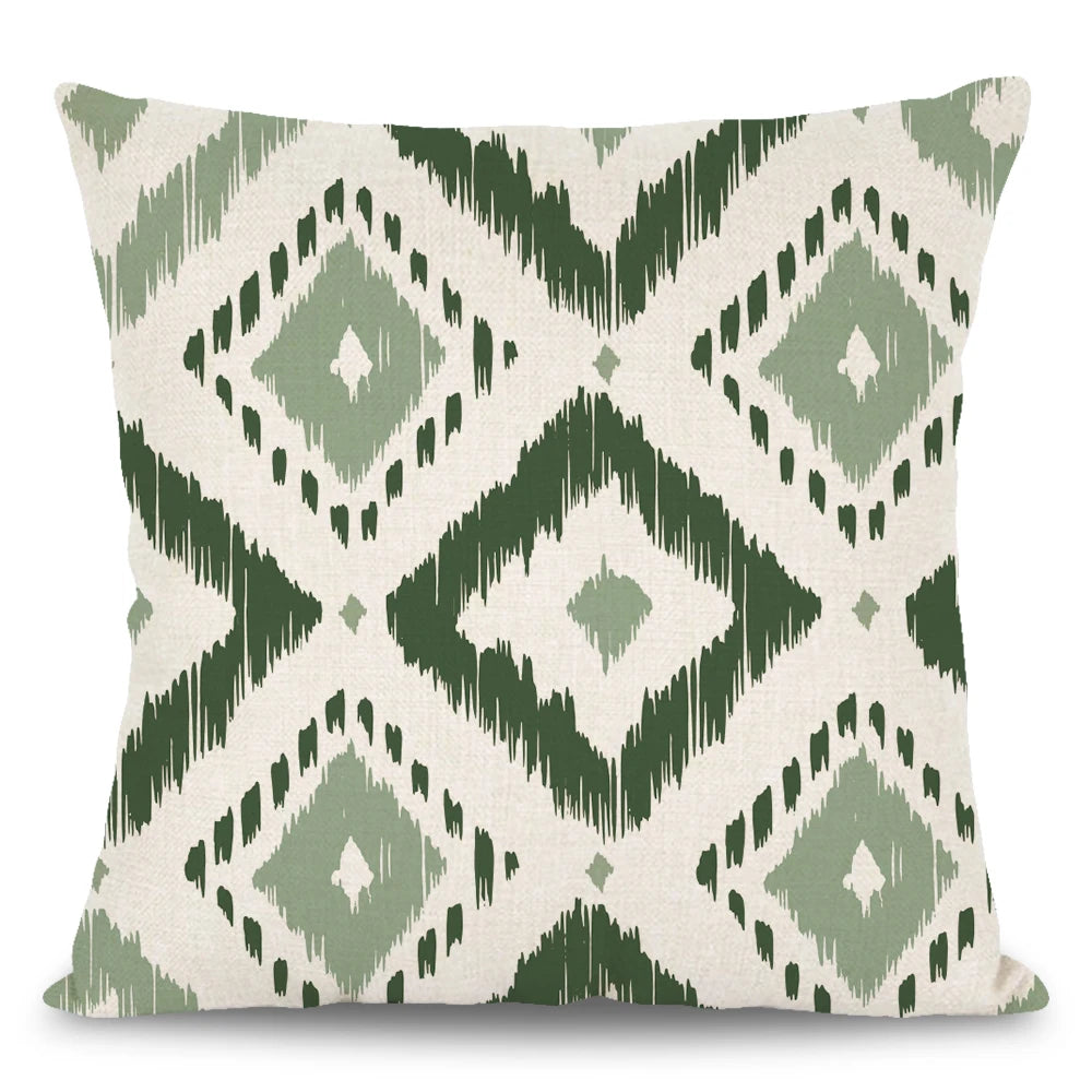 Federa Verde Bohemien - Eleganza Geometrica per la Tua Casa