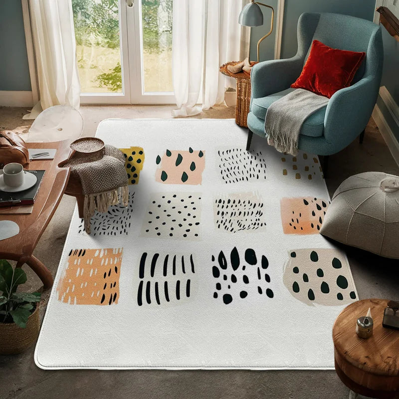 Tappeto Grande con Arte Geometrica Astratta - Eleganza e Raffinatezza per Ogni Ambiente