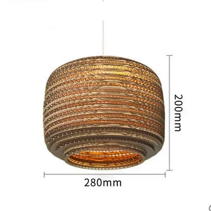 Lampada a Globo in Carta Ondulata - Eleganza Naturale per Ogni Ambiente