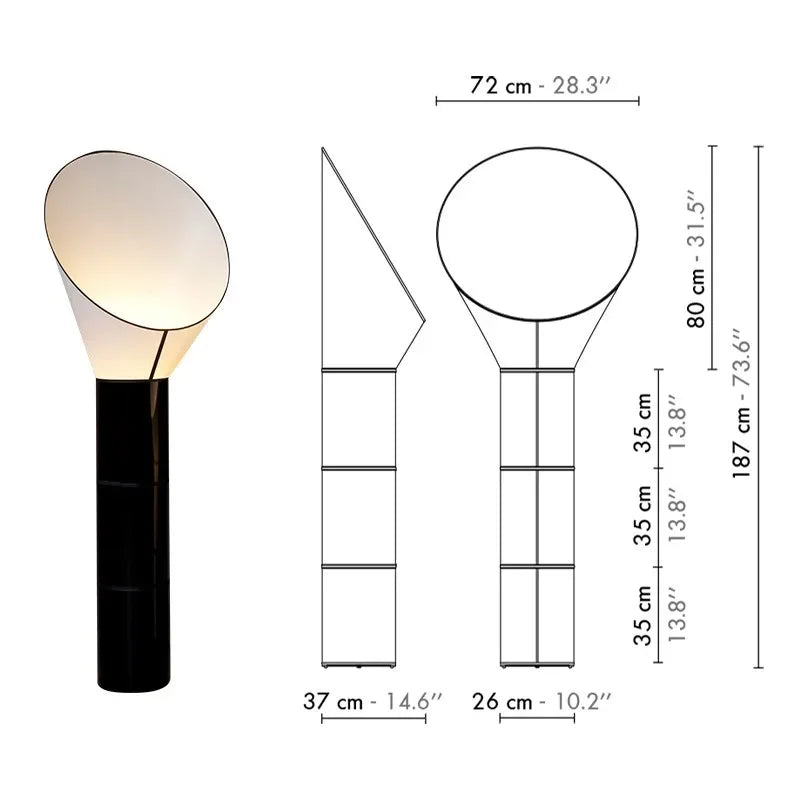 Lampada da Terra Wabi-Sabi - Eleganza Nordica per Ambienti di Fascia Alta