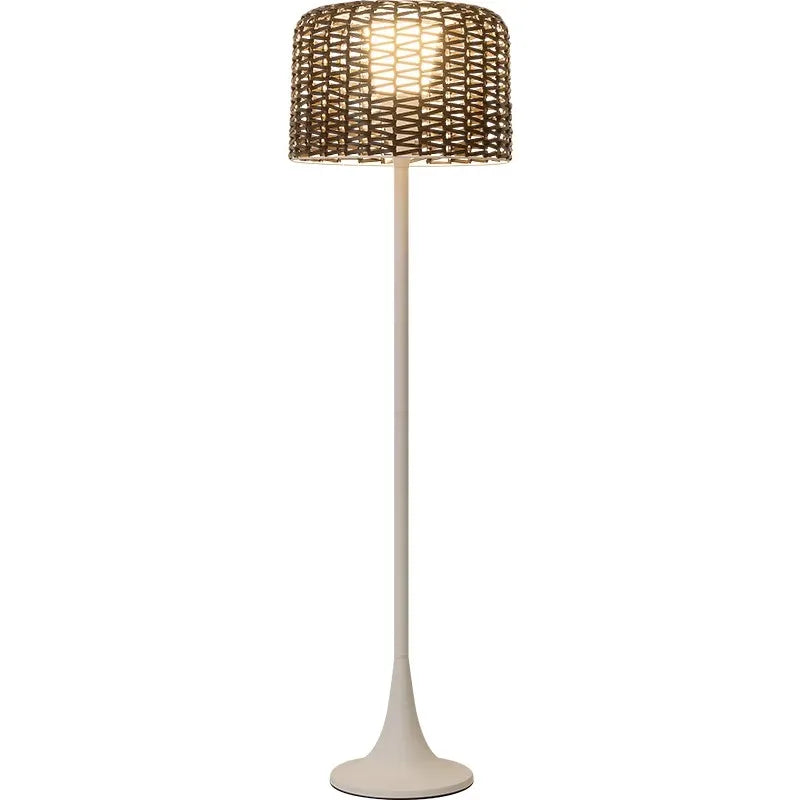 Lampada a LED da Terra Solare in Rattan Intrecciato - Stile e Resistenza per il Tuo Giardino